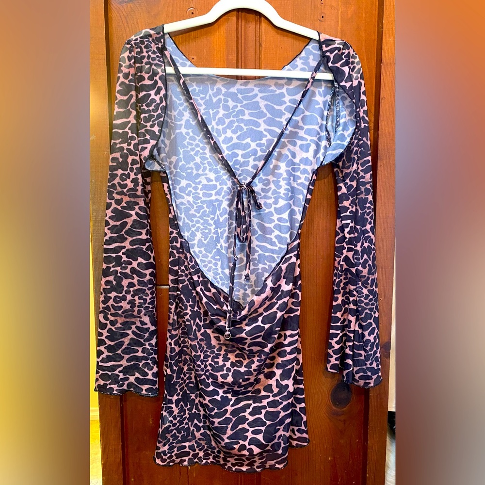 Sheer leopard dress